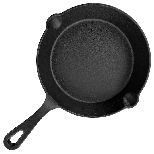 MegaChef 8" Round Black Preseasoned Cast Iron Frying Pan